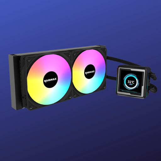 RAIDMAX LM240 LCD Liquid CPU Cooler, ARGB, LCD Screen, for Intel and AMD sockets